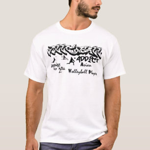 Camiseta T-shirt do viciado do voleibol