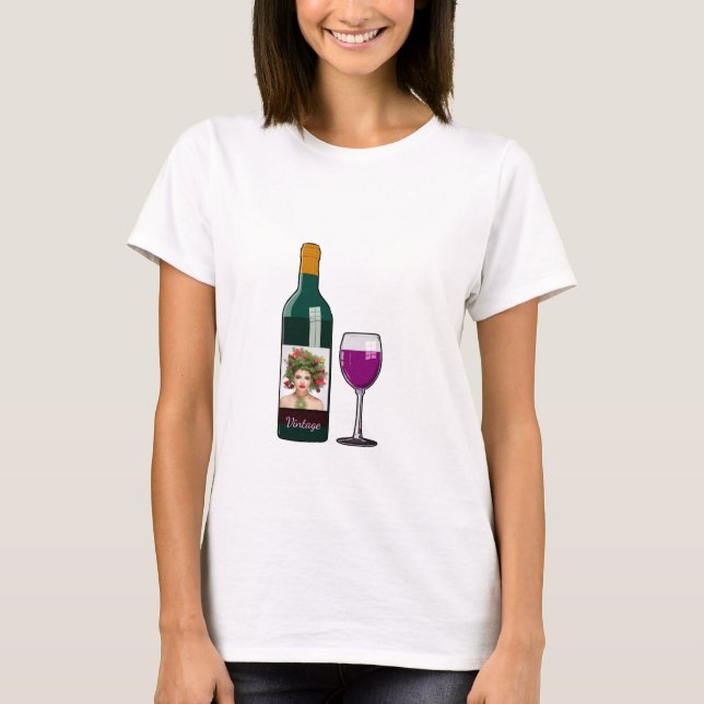 Camiseta T-Shirt do Vinho Fotográfico (Frente)