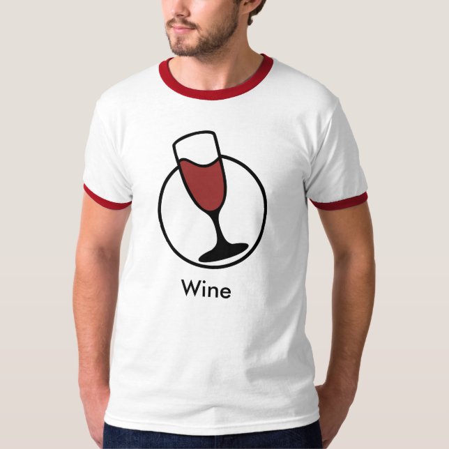 Camiseta T-shirt do vinho TuxG2 (Frente)