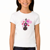 T-shirt do violino da menina