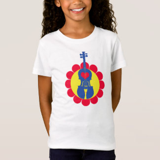 Camiseta T-shirt do violino da menina
