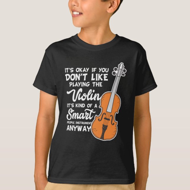 Camiseta T-shirt do violino - jogo esperto engraçado do (Frente)