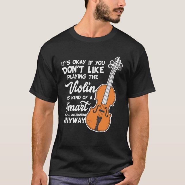 Camiseta T-shirt do violino - jogo esperto engraçado do (Frente)