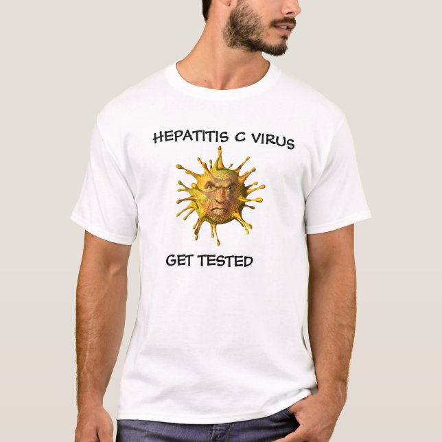 Camiseta T-shirt do vírus da hepatite C (Frente)