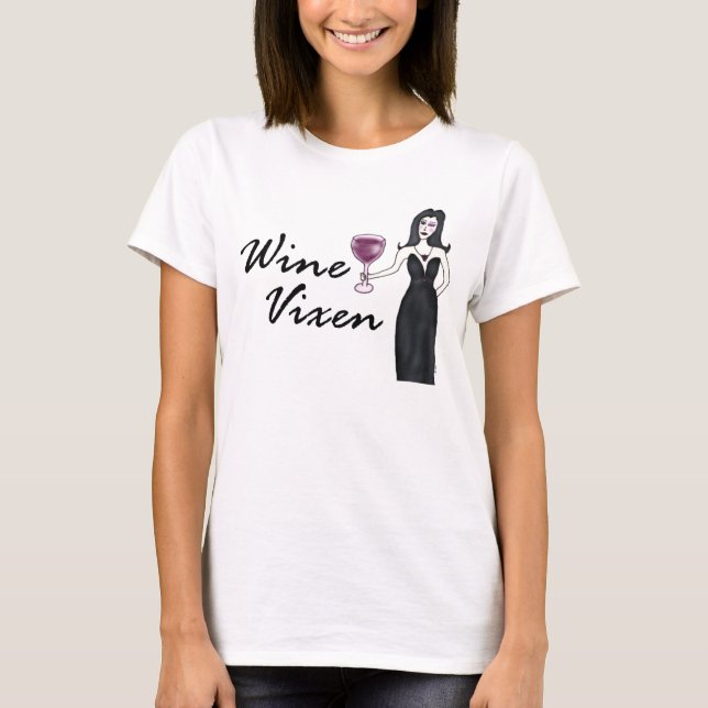 Camiseta T-shirt do Vixen do vinho (nenhum dizer) (Frente)