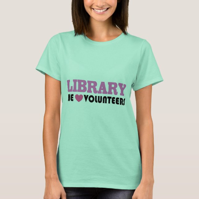 Camiseta T-shirt do Voluntário da Biblioteca (Frente)