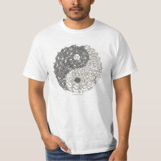 Camiseta T-shirt do zen de Yin Yang dos cães e gato