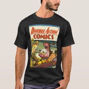 Camiseta T-shirt dobro da história em quadrinhos de ação