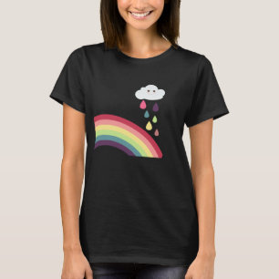 Camiseta T-shirt doce da maternidade do arco-íris & da