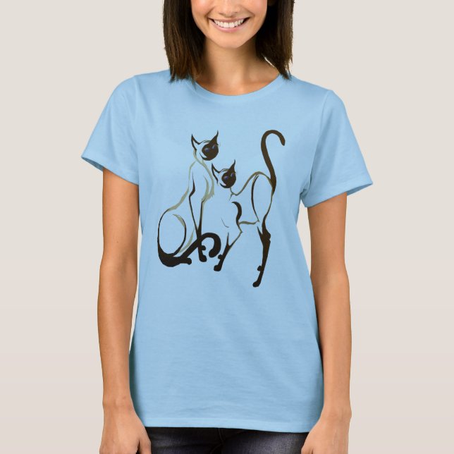 Camiseta T-shirt dois Siamese (Frente)