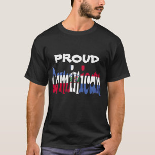 Camiseta T-shirt dominiquense orgulhoso da bandeira