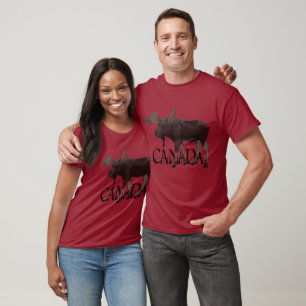 Camiseta T-shirt dos alces de Canadá mais lembranças do