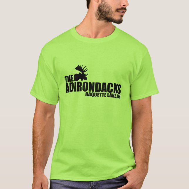Camiseta T-shirt dos alces do lago Raquette (Frente)