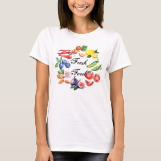 Camiseta T-shirt dos alimentos frescos - mulheres
