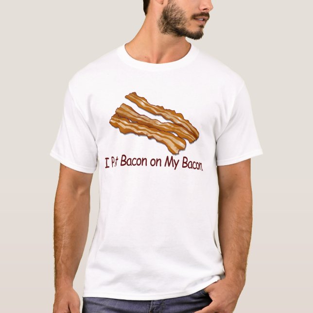 Camiseta T-shirt dos amantes do bacon (Frente)