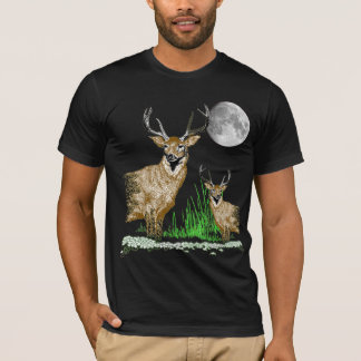 Camiseta T-shirt dos animais selvagens da arte dos cervos