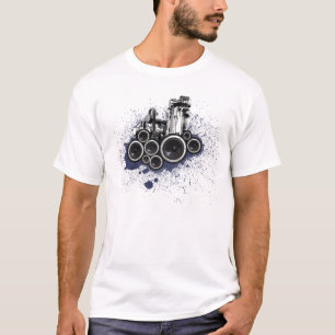 Camiseta T-shirt dos auto-falante