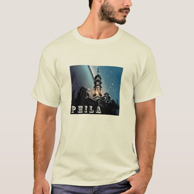 Camiseta T-shirt dos azuis da câmara municipal de Phila (Frente)