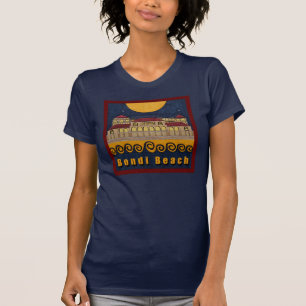 Camiseta T-shirt dos azuis marinhos do pavilhão da praia d