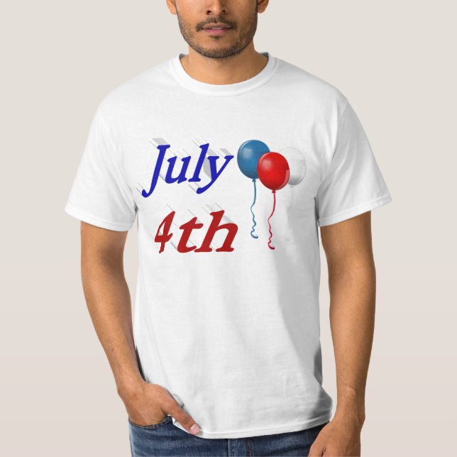 Camiseta T-Shirt dos Balões 4 de julho (Frente)
