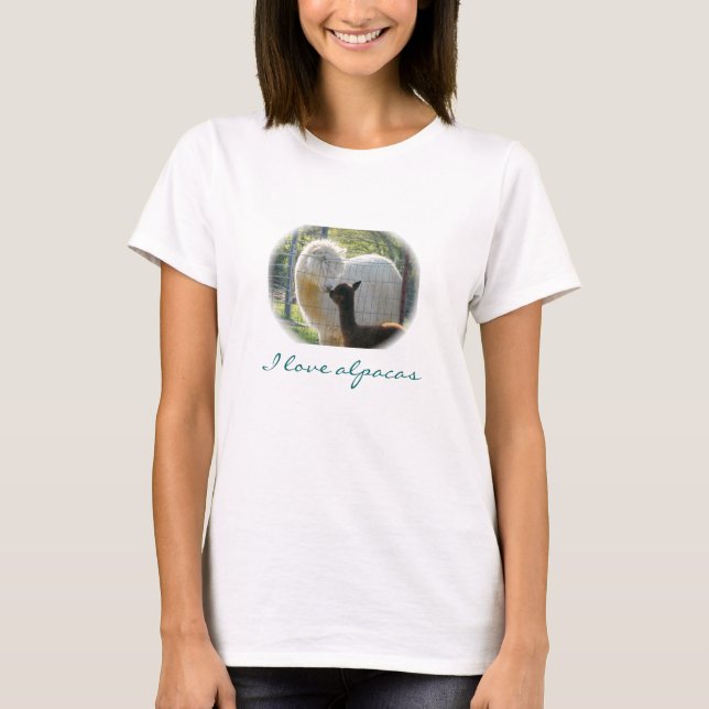 Camiseta T-shirt dos beijos das alpacas (Frente)