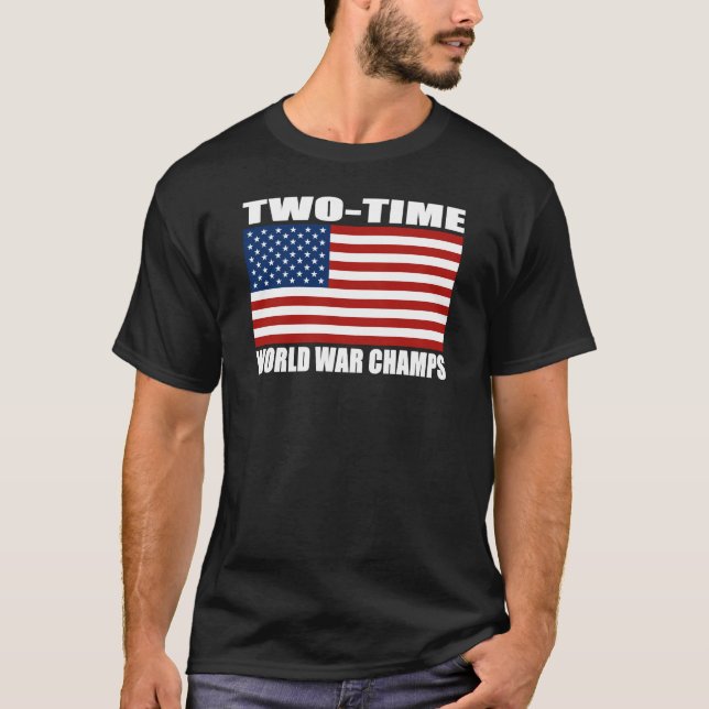 Camiseta T-shirt dos campeões da guerra mundial do (Frente)