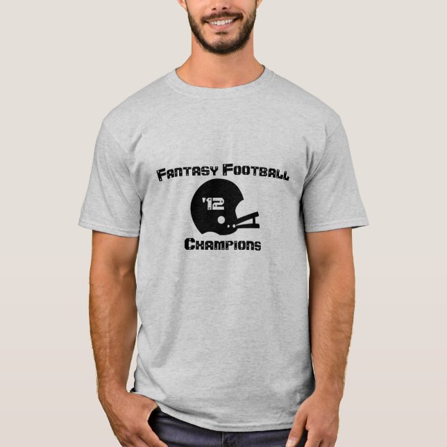 Camiseta T-shirt dos campeões do futebol da fantasia (Frente)