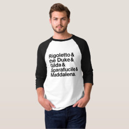 Camiseta T-shirt dos caráteres de Rigoletto