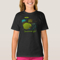 T-shirt dos cilindros verde/azul com texto