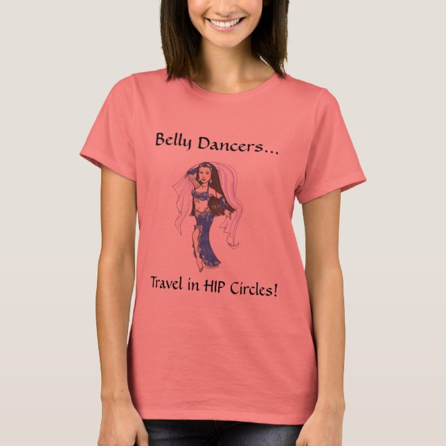 Camiseta T-Shirt dos Círculos de Dança da Belly (Frente)