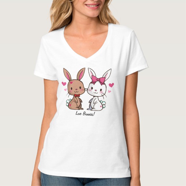 Camiseta T-shirt dos coelhos do amor (Frente)