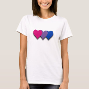 Camiseta T-shirt dos corações do orgulho do Bisexuality