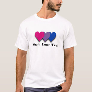 Camiseta T-shirt dos corações do orgulho do Bisexuality