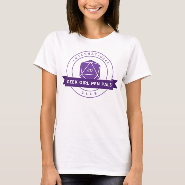 Camiseta T-shirt dos correspondentes da menina do geek (Frente)