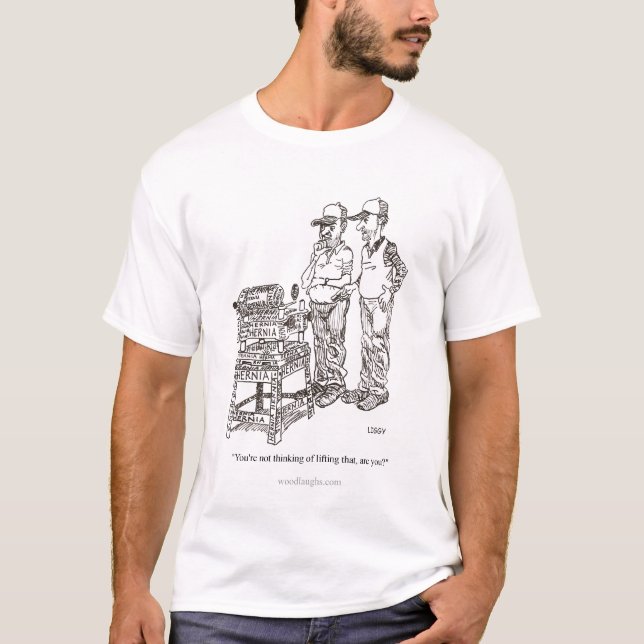 Camiseta T-shirt dos desenhos animados da hérnia (Frente)