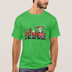 Camiseta T-shirt dos desenhos animados do feriado do trem