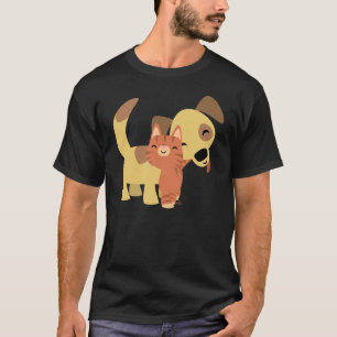Camiseta T-shirt dos desenhos animados do gatinho & do