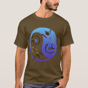 Camiseta T-shirt dos gatos Siamese de Yin Yang