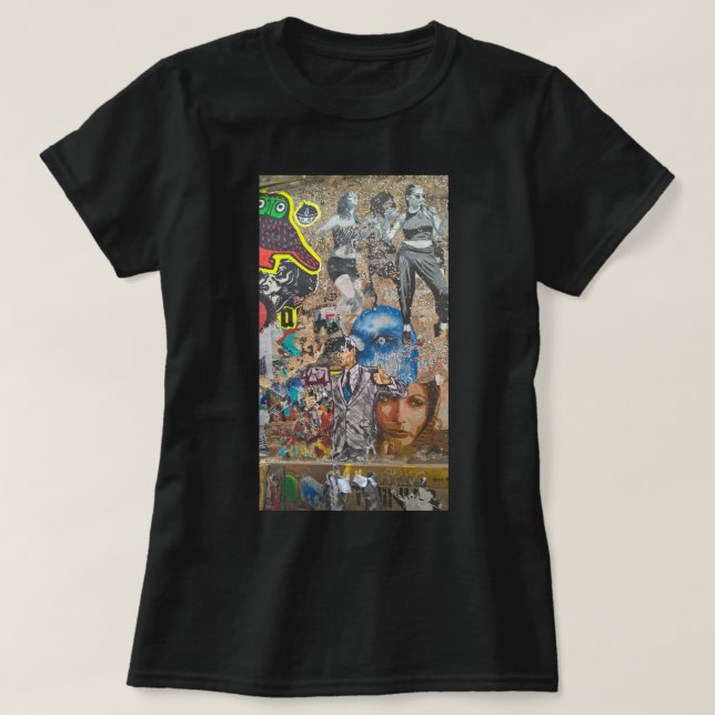 Camiseta T-shirt dos grafites de Berlim (Frente do Design)
