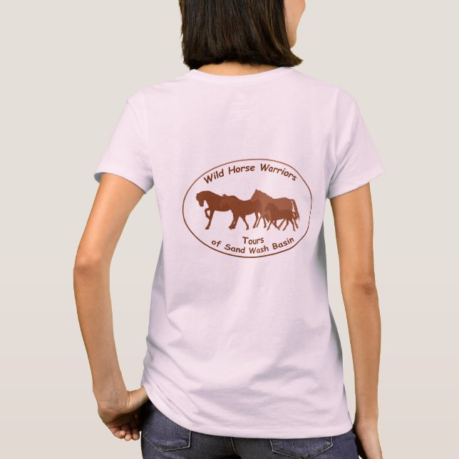 Camiseta T-shirt dos guerreiros do cavalo selvagem (Verso)