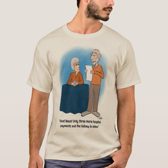 Camiseta T-Shirt dos Homens com Cartão de Rim (Frente)