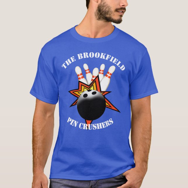 Camiseta T-shirt dos homens da boliche (Frente)