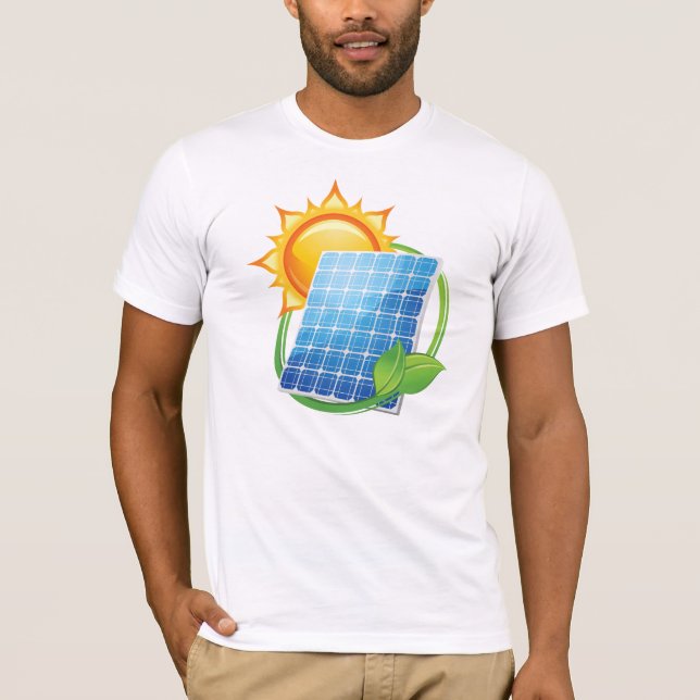 Camiseta T-shirt dos homens da energia solar (Frente)