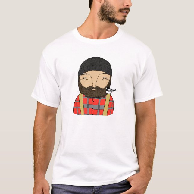 Camiseta T-shirt dos homens da floresta do hipster do (Frente)