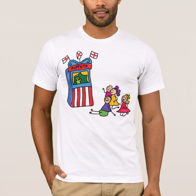 Camiseta T-shirt dos homens da mostra de fantoche (Frente)