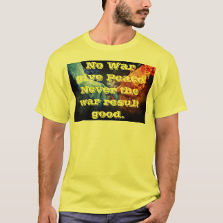 Camiseta T-shirt dos Homens da sem guerra da Paz