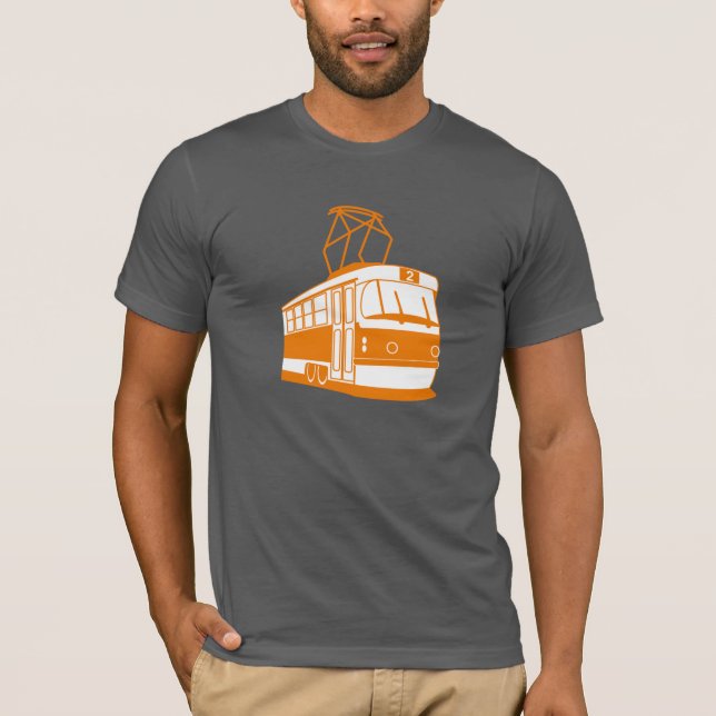 Camiseta T-shirt dos homens do bonde (Frente)