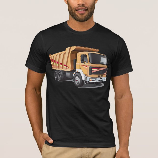Camiseta T-shirt dos homens do camião basculante (Frente)