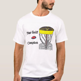 Camiseta T-shirt dos homens do campeão do golfe do disco