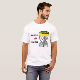 Camiseta T-shirt dos homens do campeão do golfe do disco